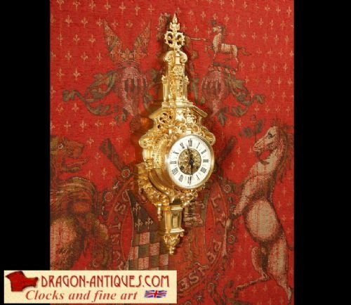 Early Antique French Cartel Wall Clock ~ French - Circa 1870.